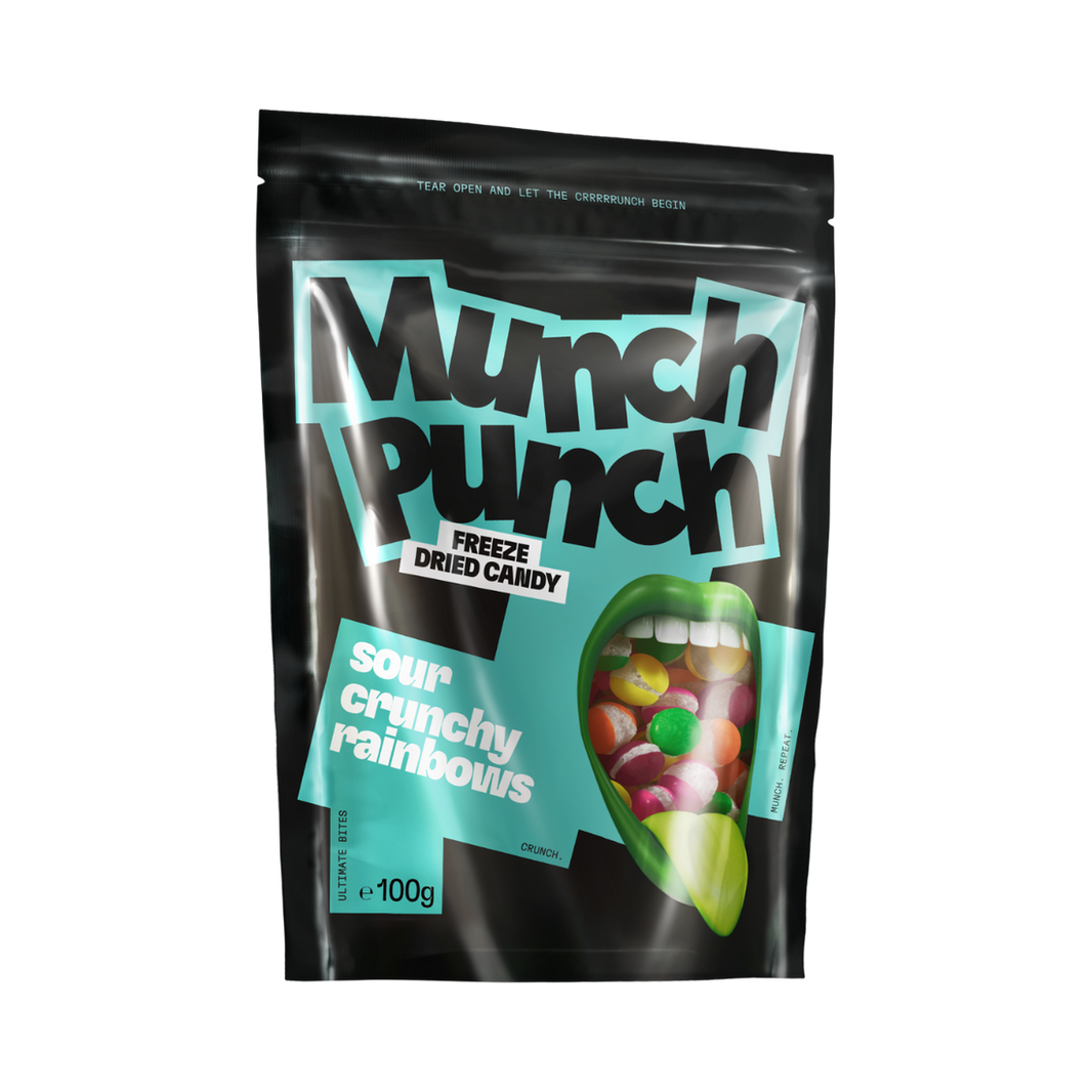 Crunch Punch Sour Crunchy Rainbows 50g